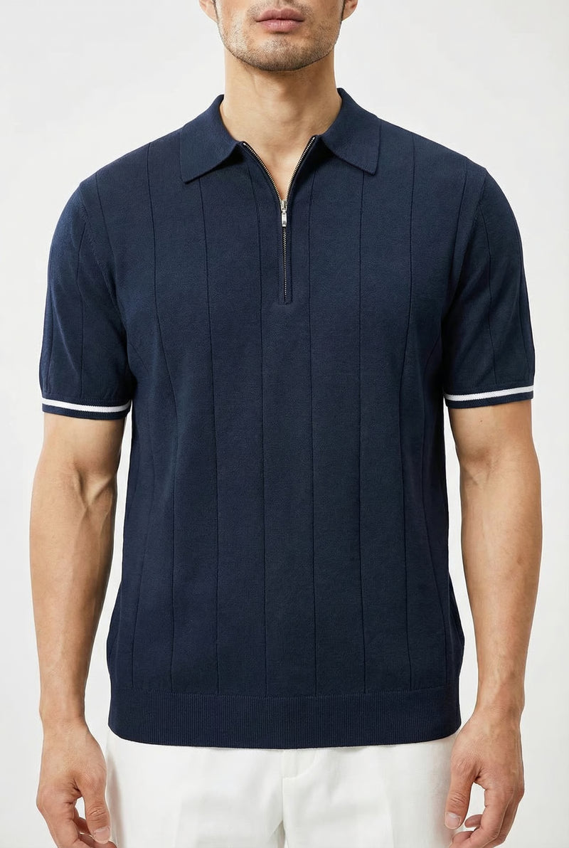 THE MONTREUX KNIT POLO – Navy