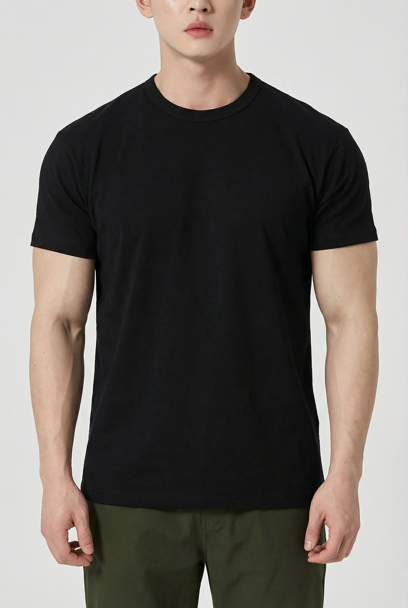 THE CORE COTTON ATHLETIC TEE – Black