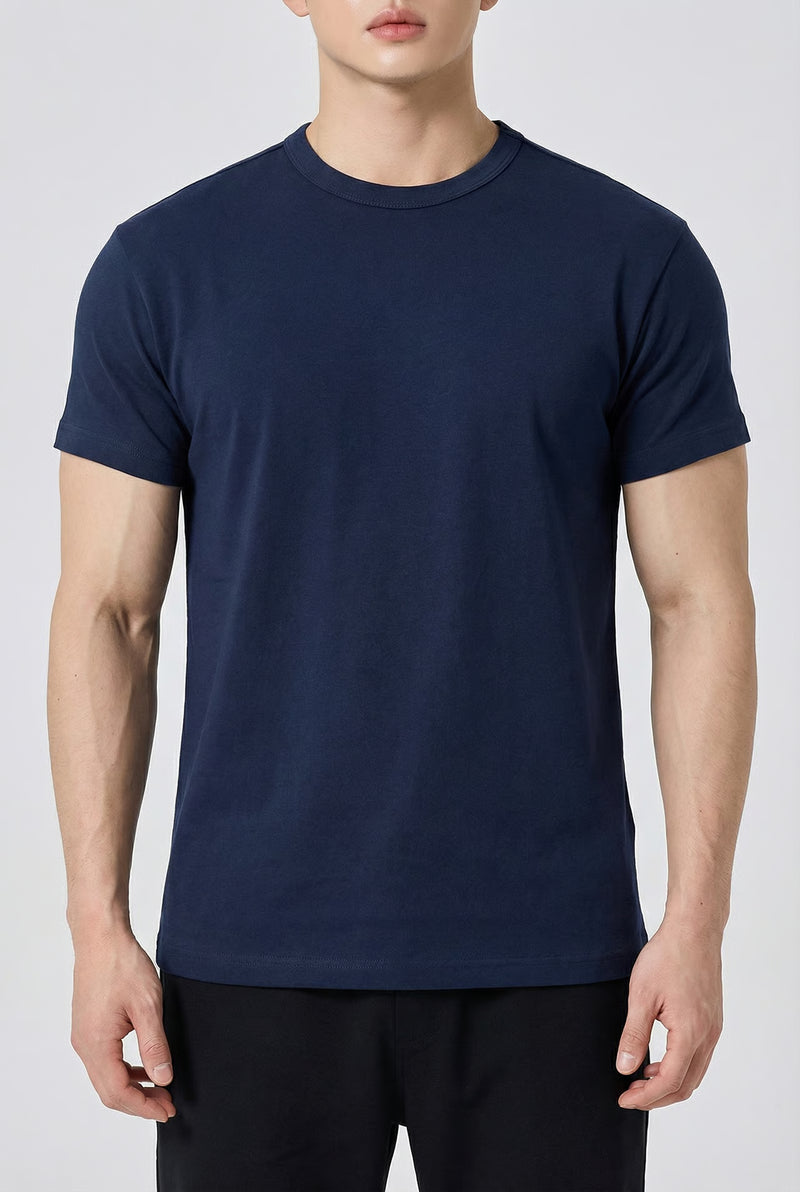THE CORE COTTON ATHLETIC TEE – Navy