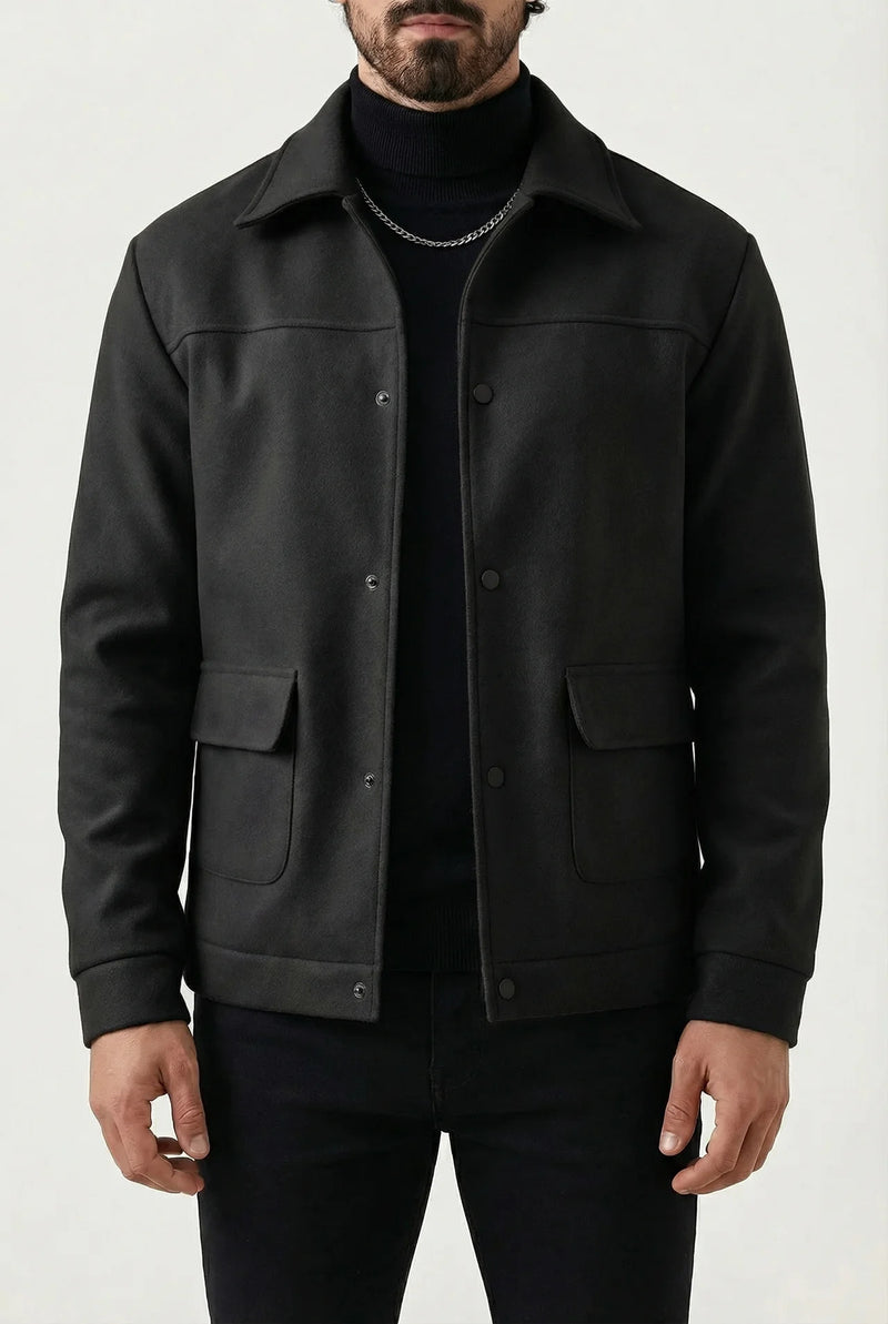 THE VALENTE OVERSHIRT – Black