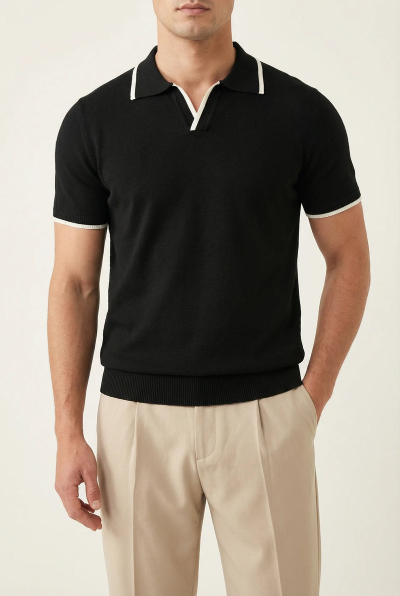 THE ELARA SLIM POLO – Black