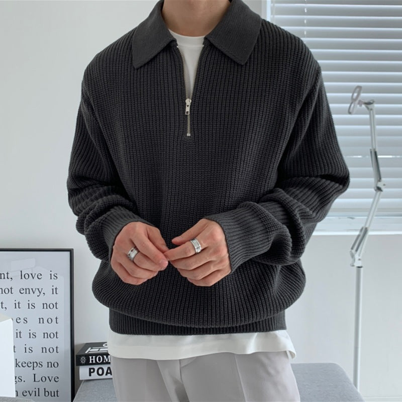 DER GERIPPTE REISSVERSCHLUSS-STRICKPULLOVER RAVENNA