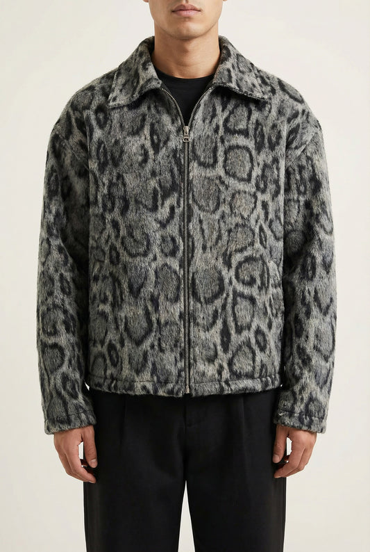 THE NOCTIS LEOPARD WOOL JACKET