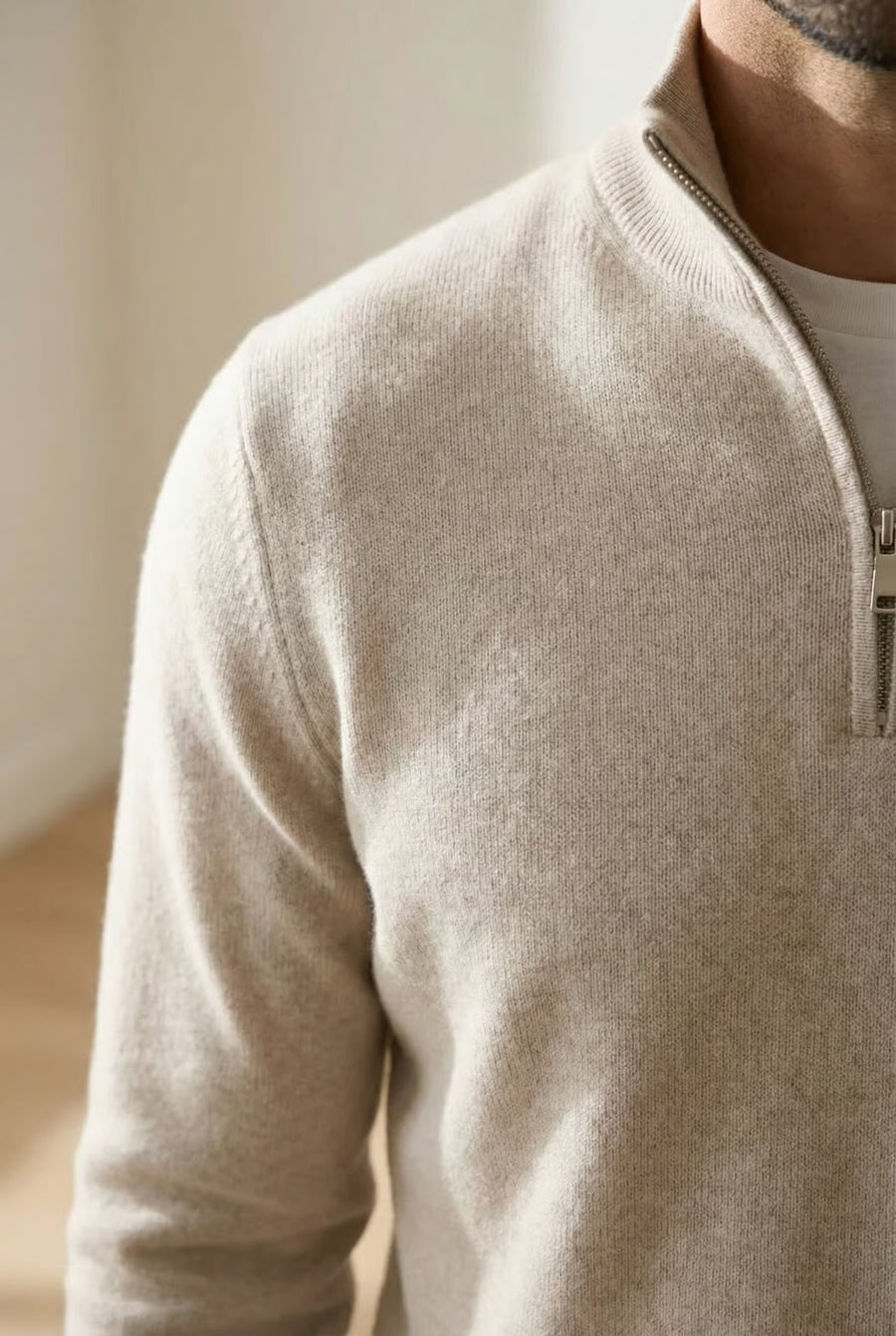 THE MERANO CASHMERE ZIP