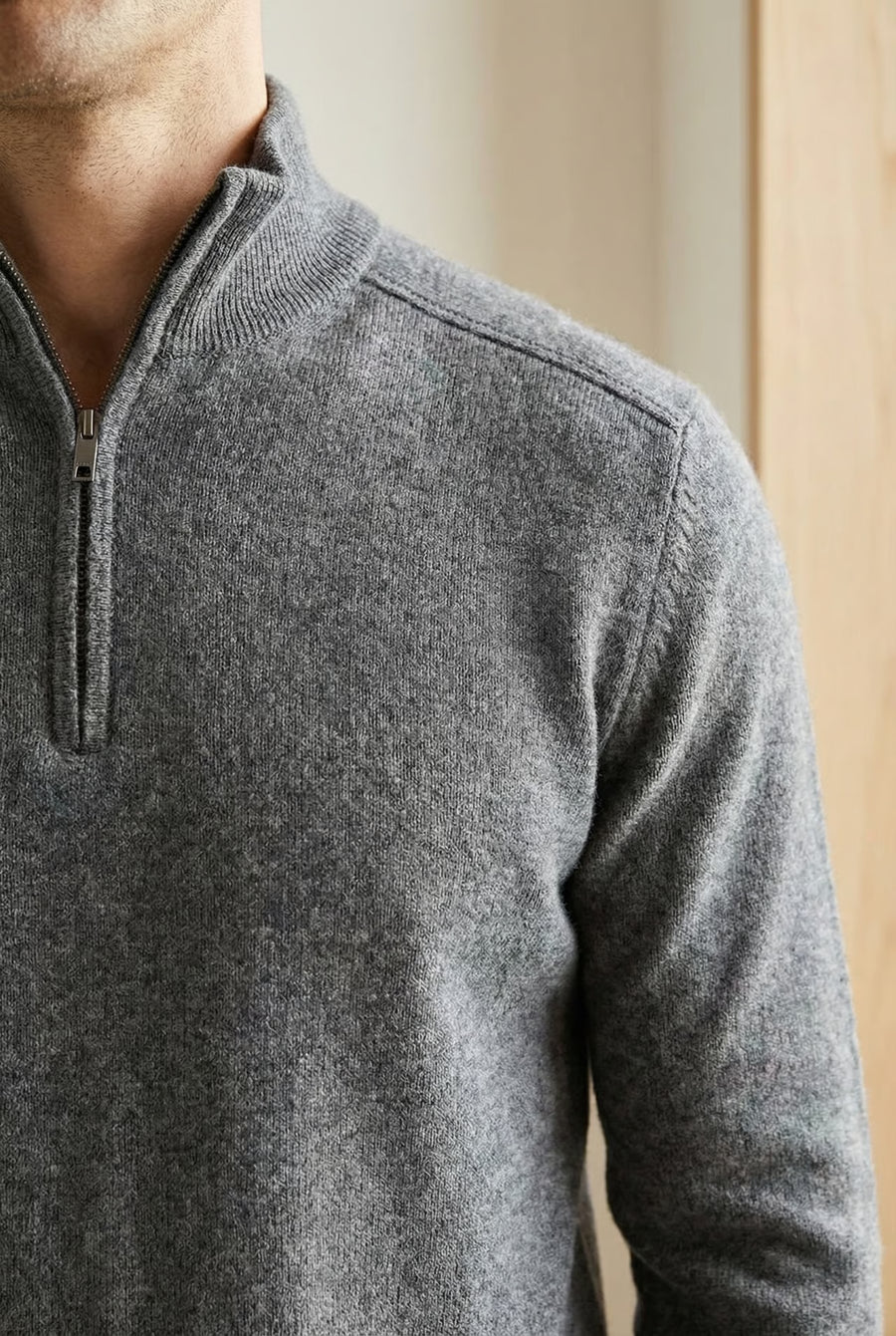 THE MERANO CASHMERE ZIP
