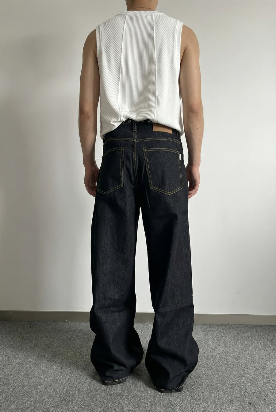 Y2K CARBON STRAIGHT DENIM JEAN