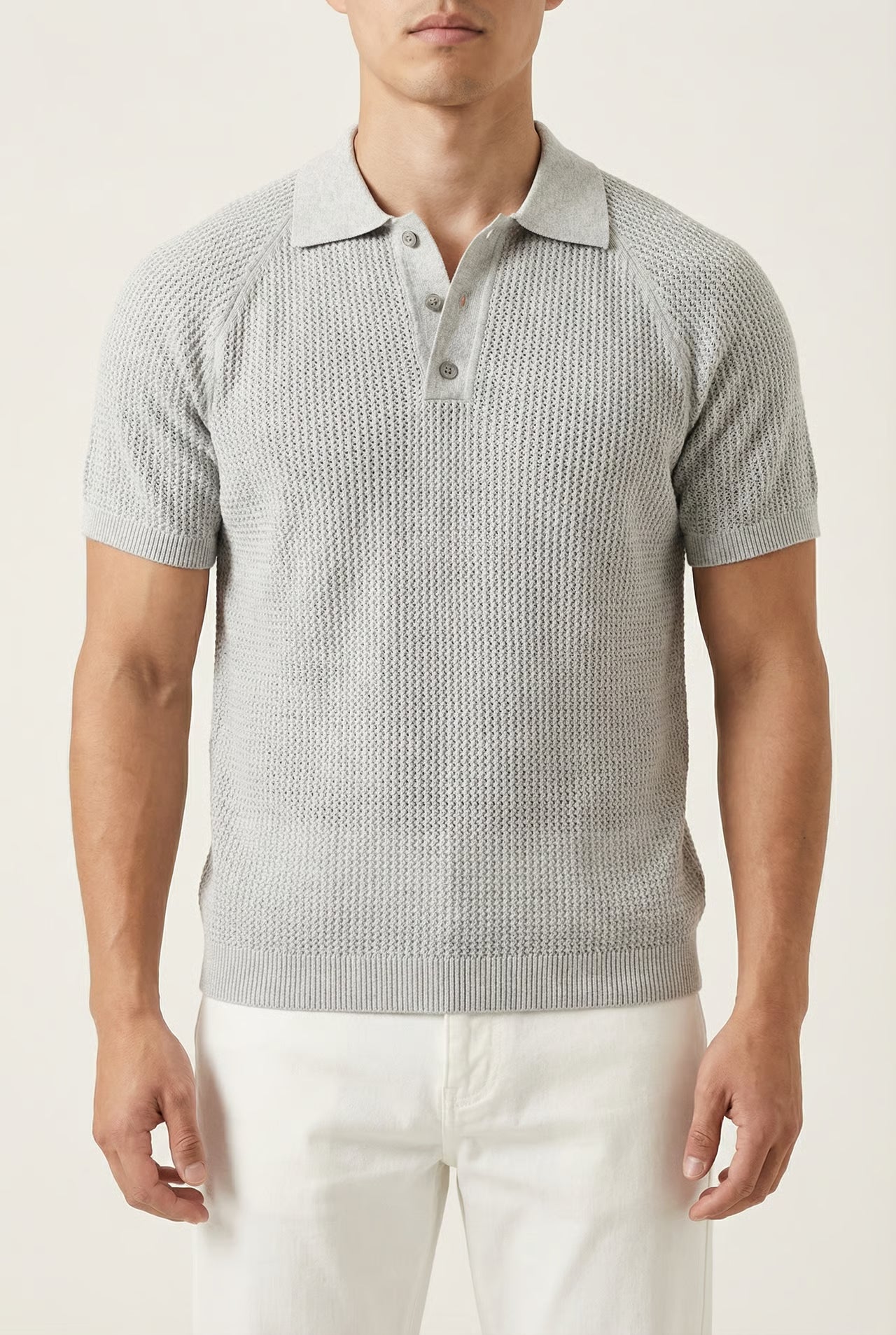 DAS AURELIAN STRICK-POLOSHIRT