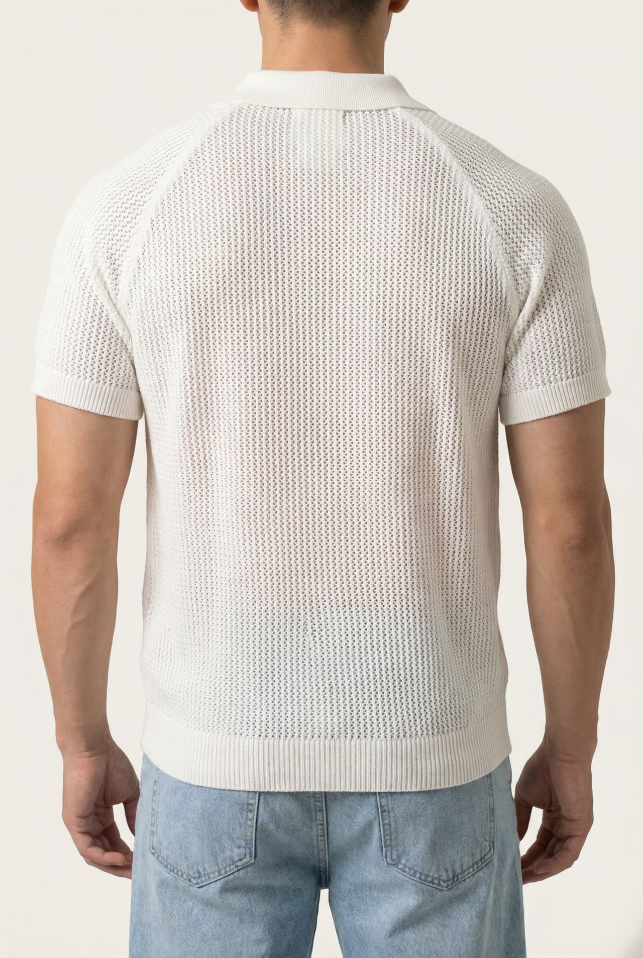 DAS AURELIAN STRICK-POLOSHIRT
