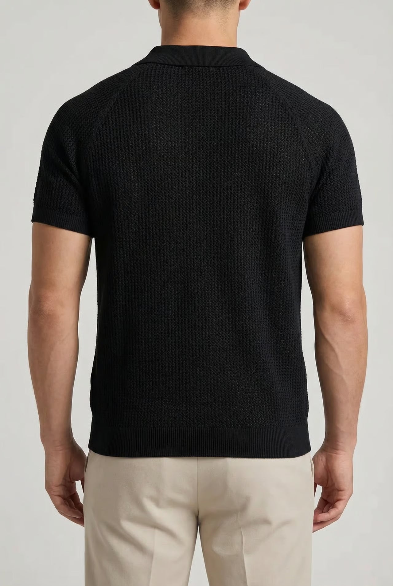 DAS AURELIAN STRICK-POLOSHIRT