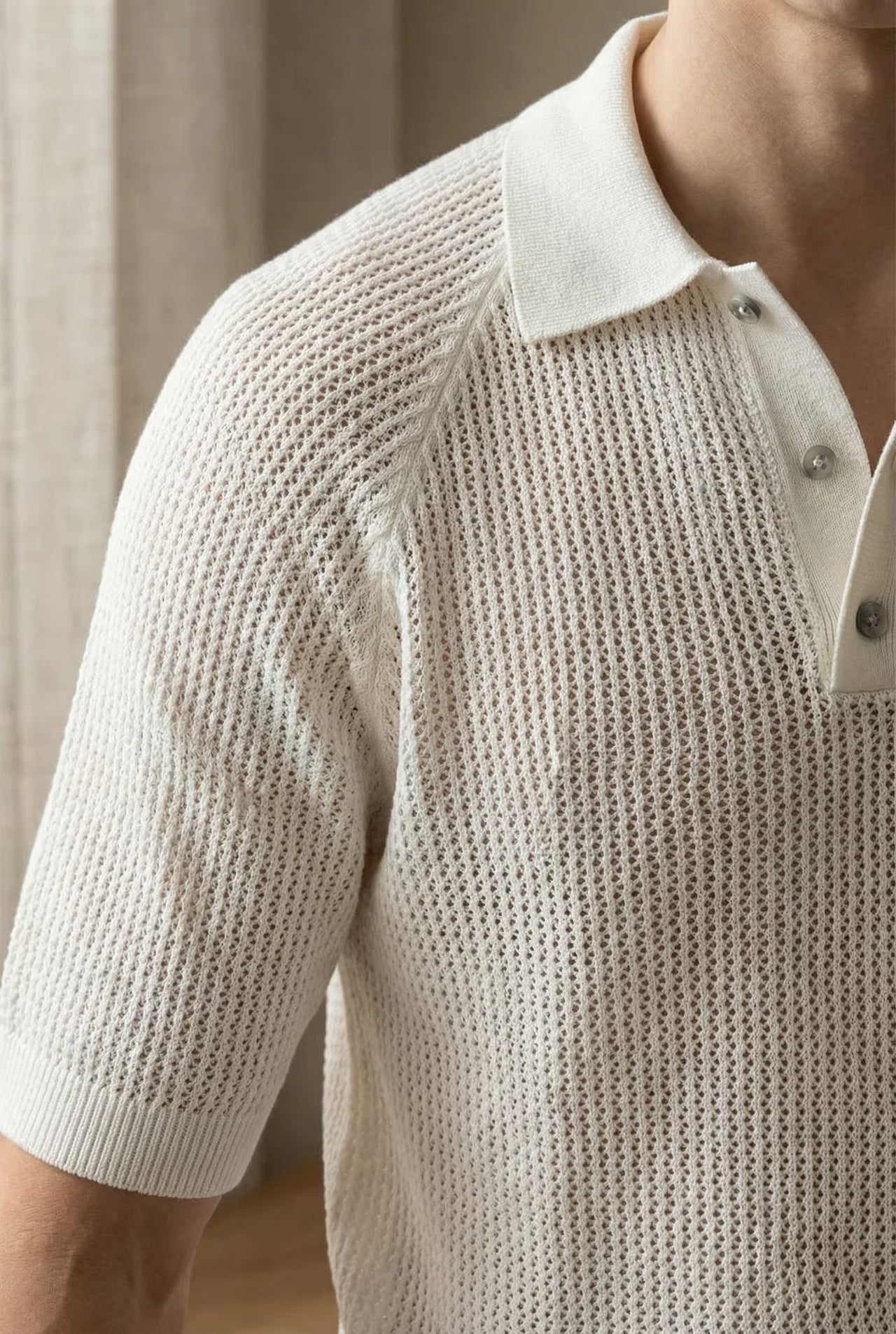 DAS AURELIAN STRICK-POLOSHIRT
