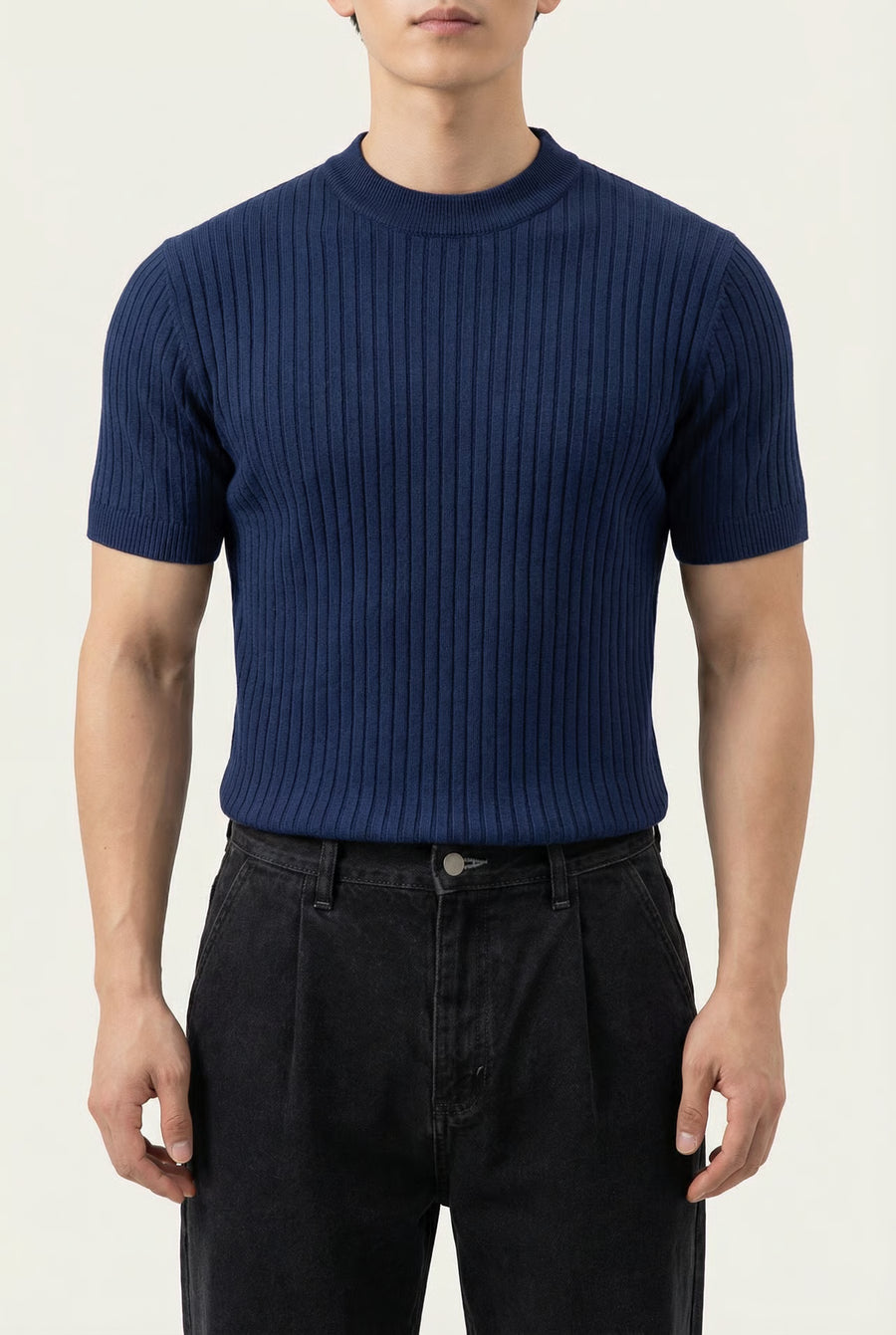 THE RIBBED SILHOUETTE TEE