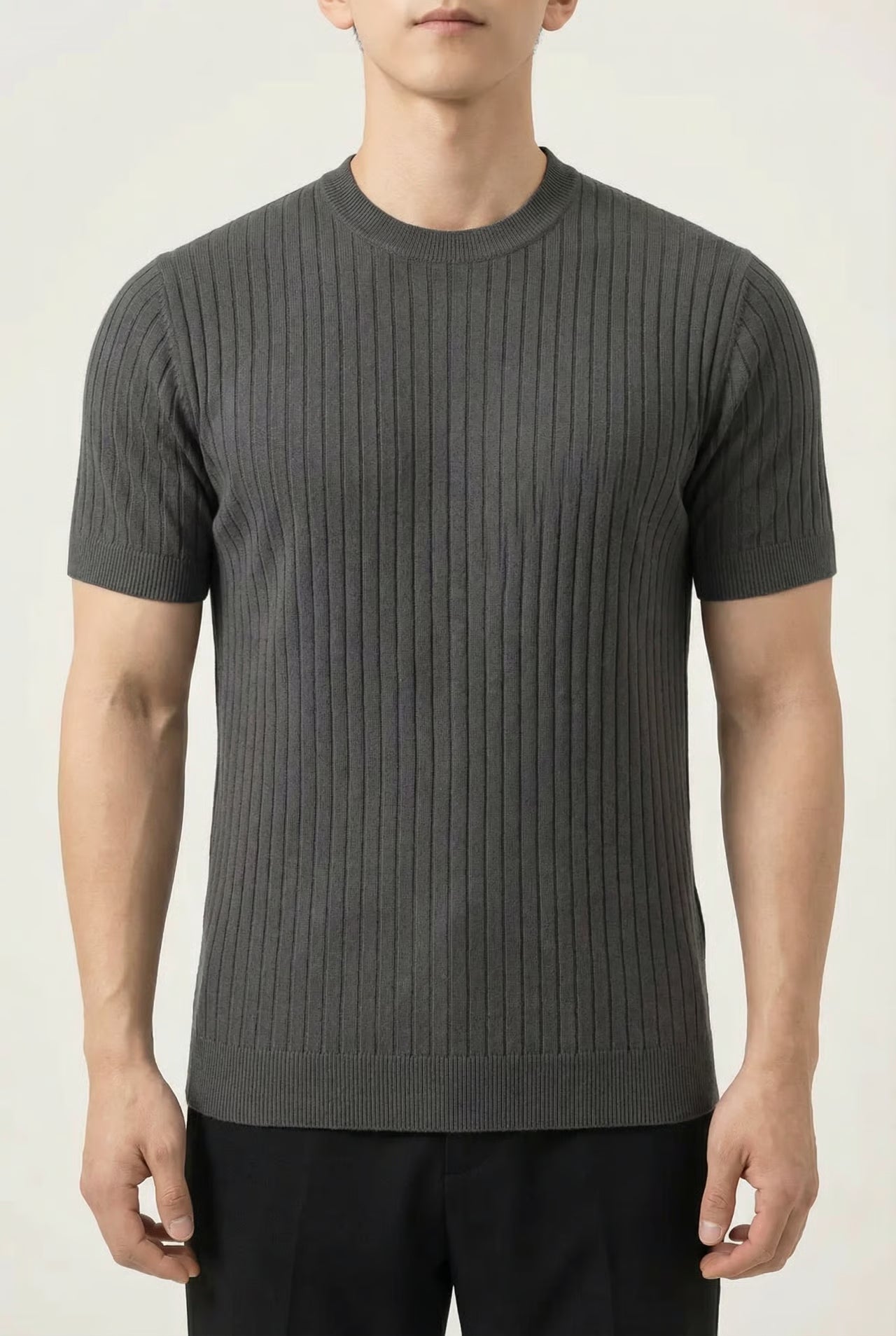 THE RIBBED SILHOUETTE TEE