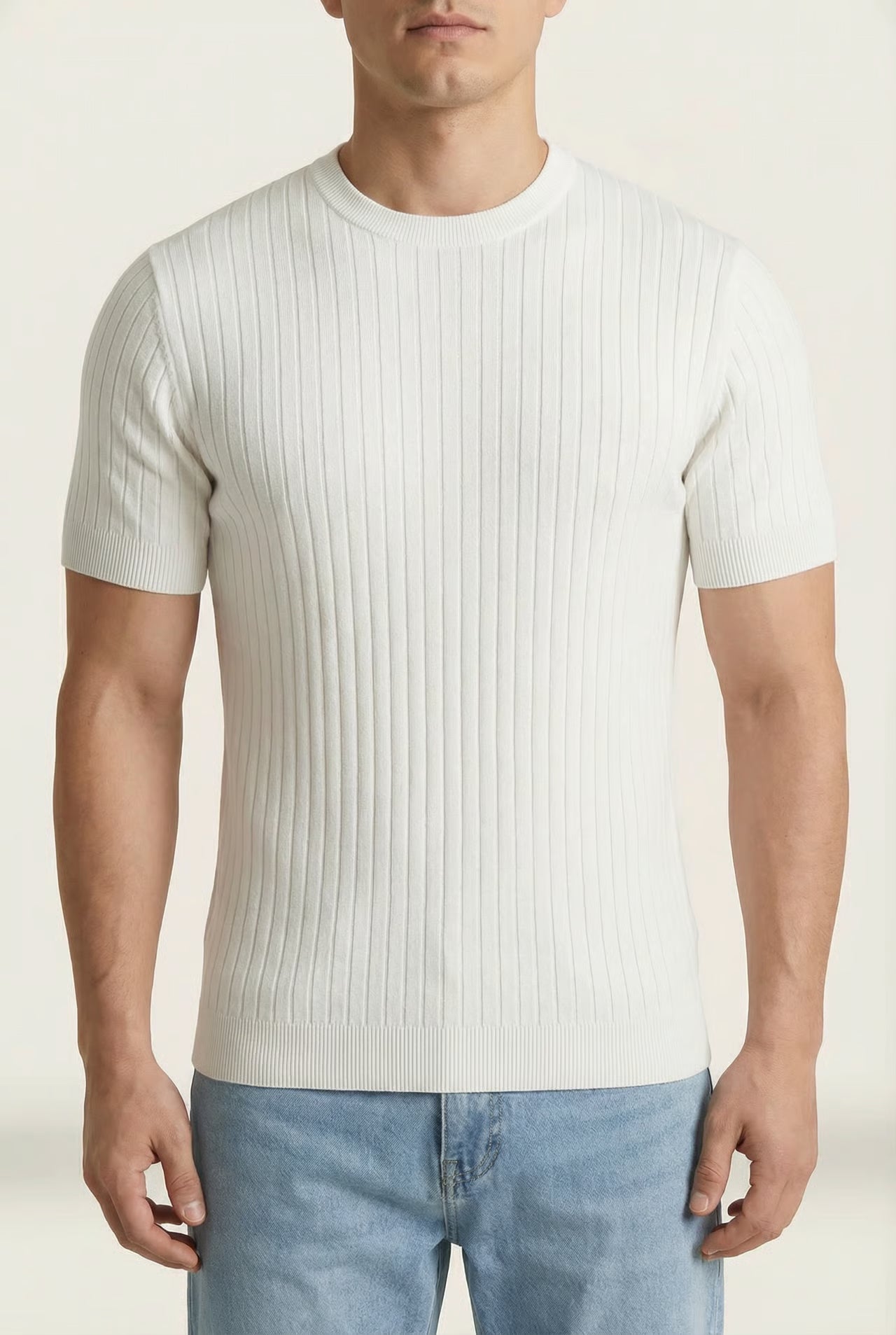 THE RIBBED SILHOUETTE TEE