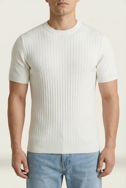 THE RIBBED SILHOUETTE TEE