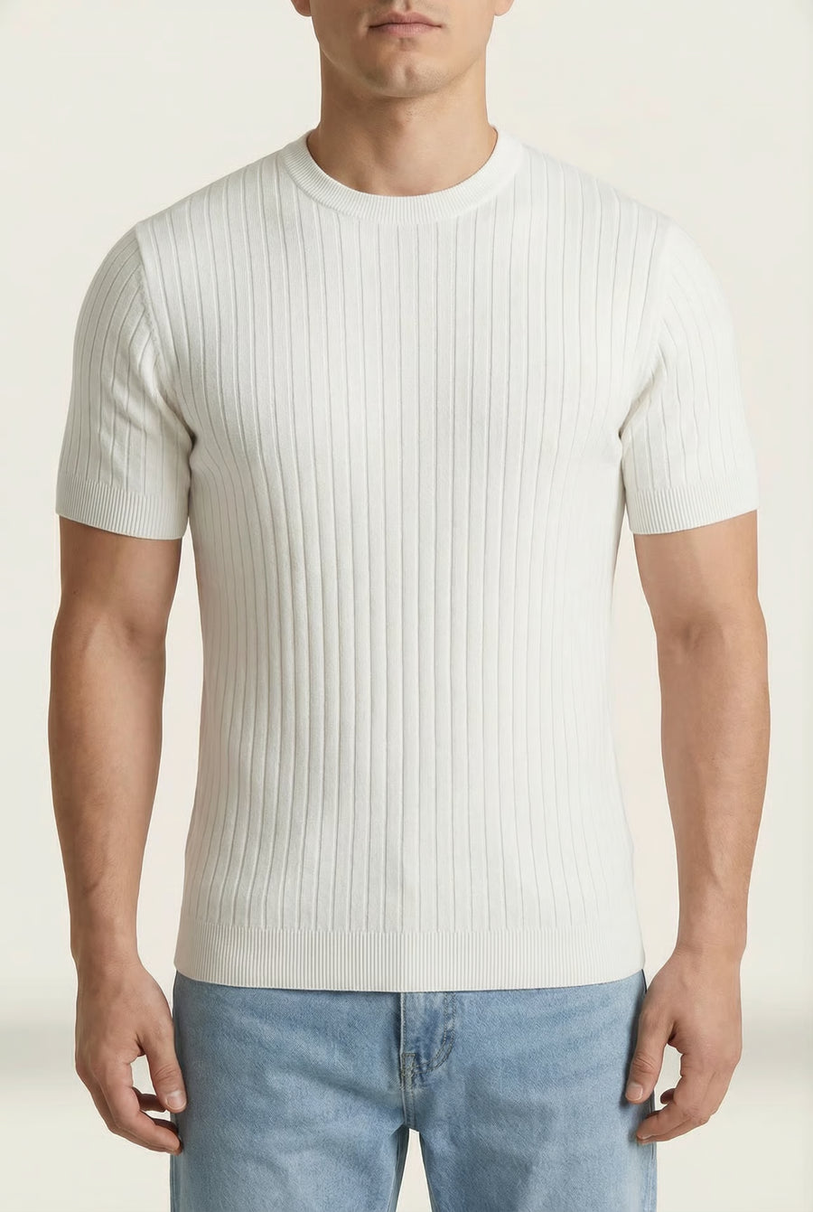 THE RIBBED SILHOUETTE TEE