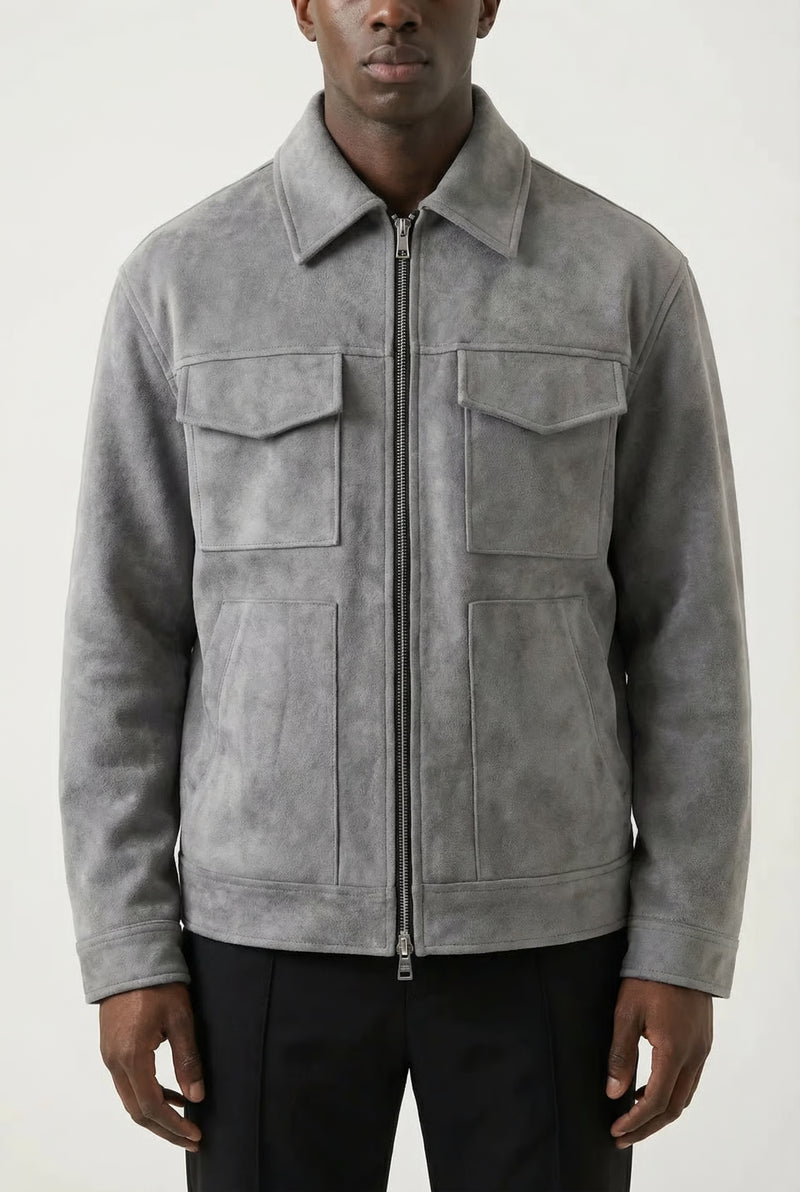 THE MONTCLAIR COLLARED JACKET – Grey