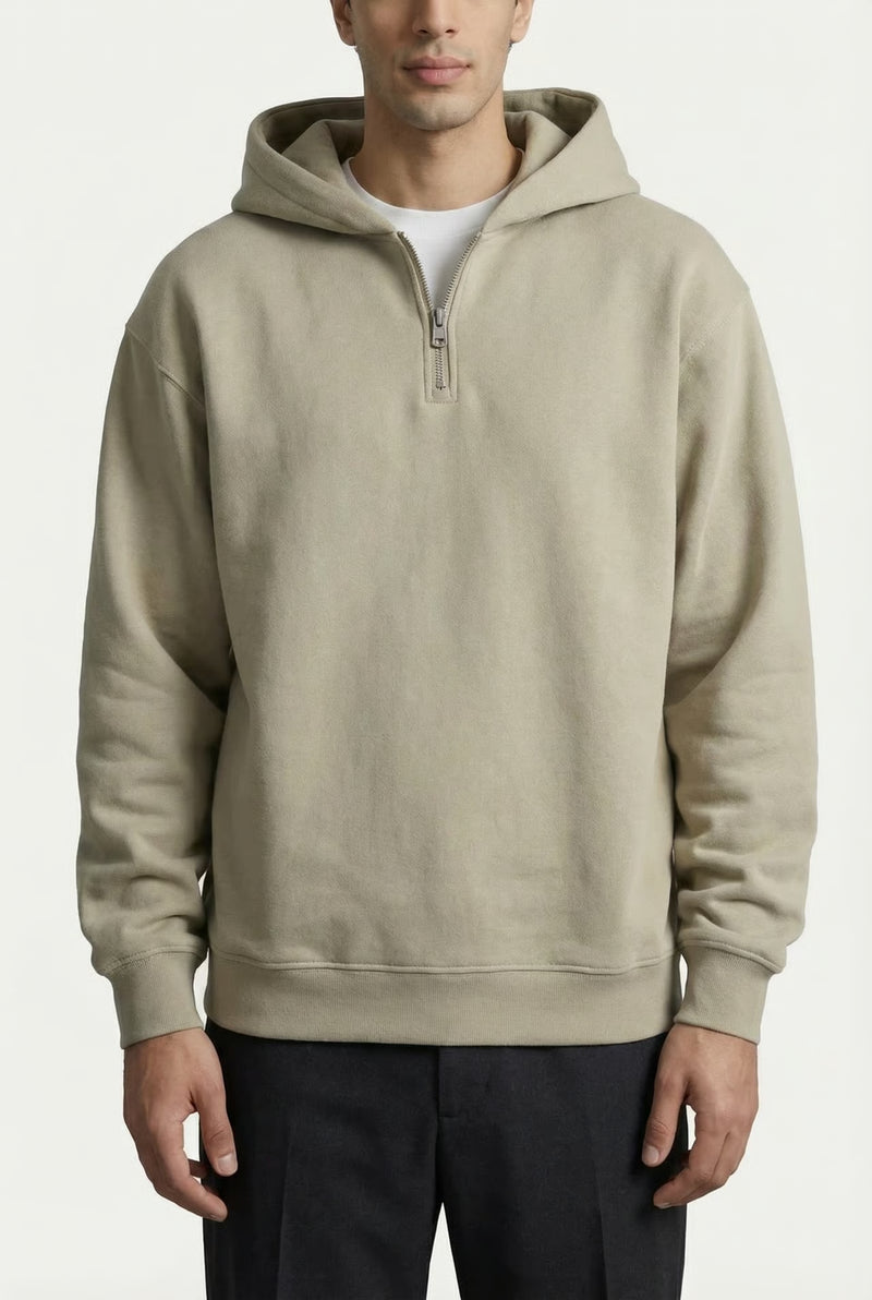 THE PORTO HOODED ZIP – Khaki