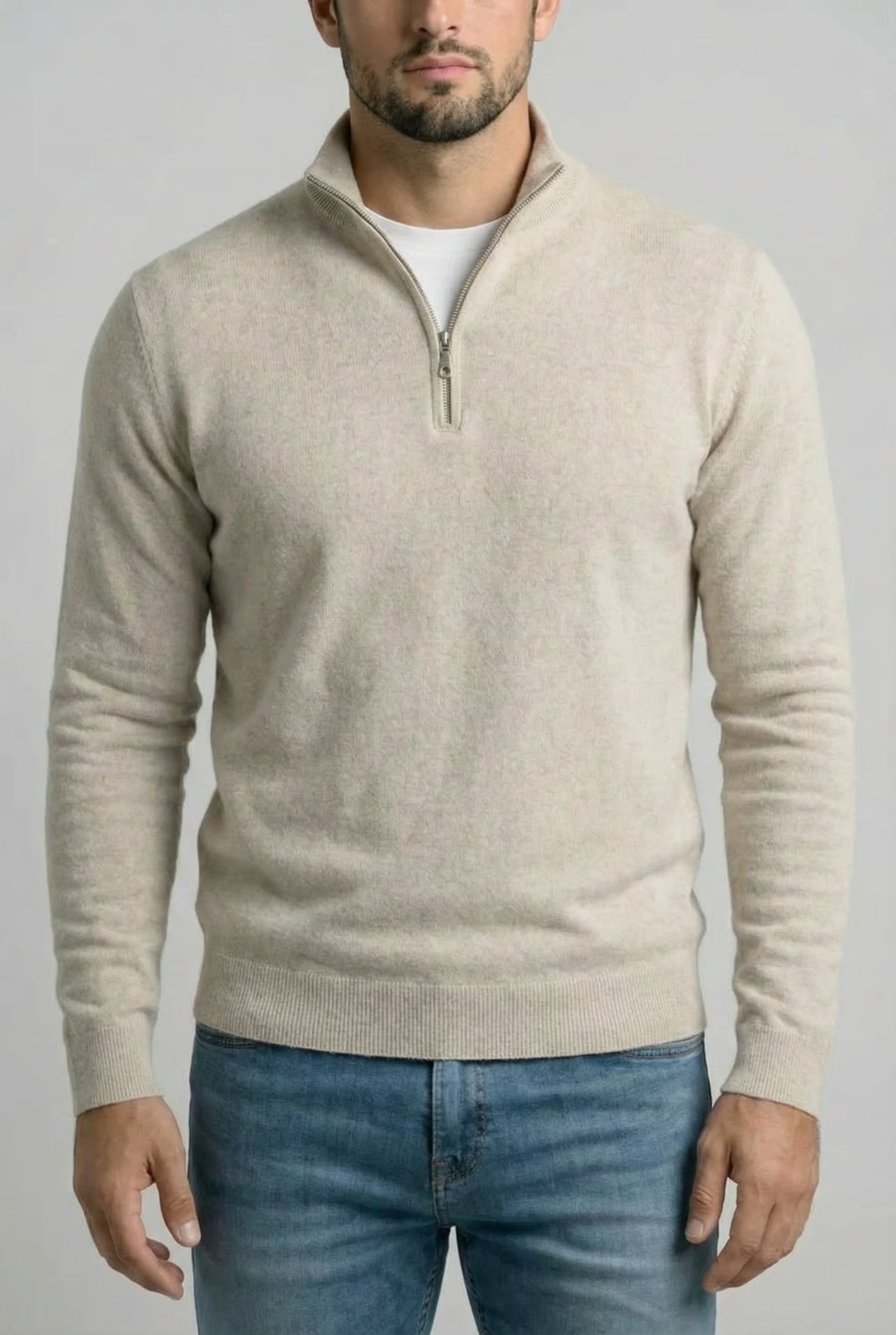 THE MERANO CASHMERE ZIP