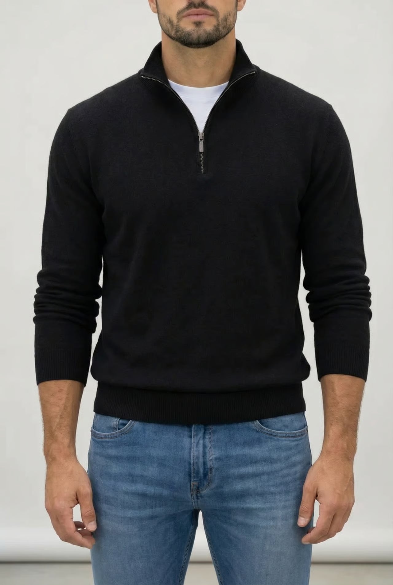 THE MERANO CASHMERE ZIP