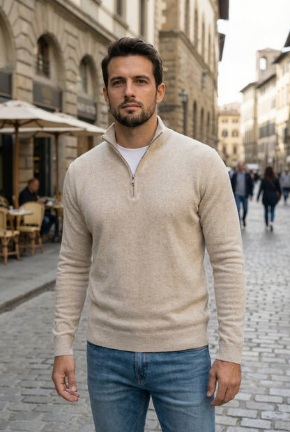 THE MERANO CASHMERE ZIP