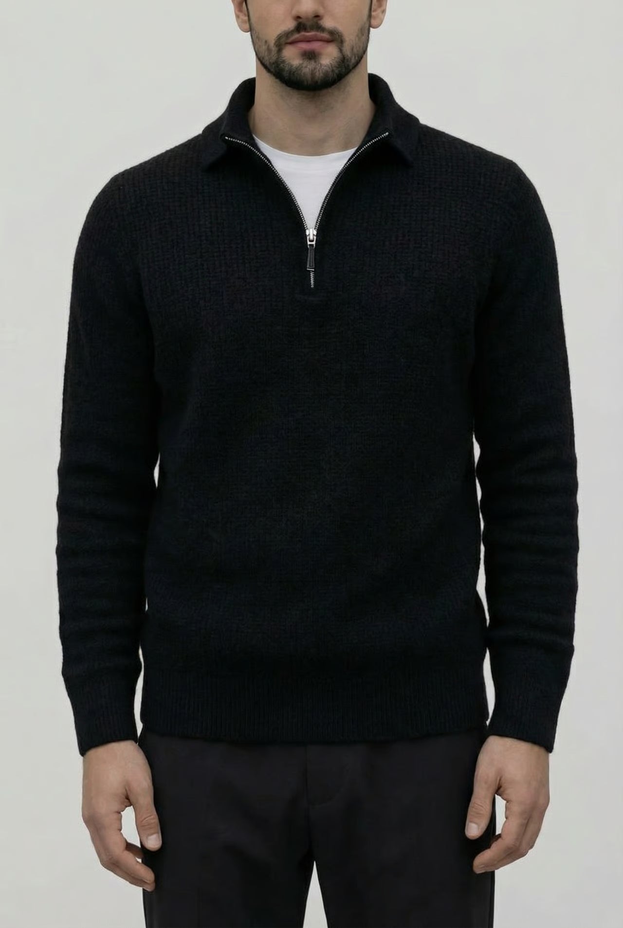 THE ATELIER ZIP-NECK SWEATER
