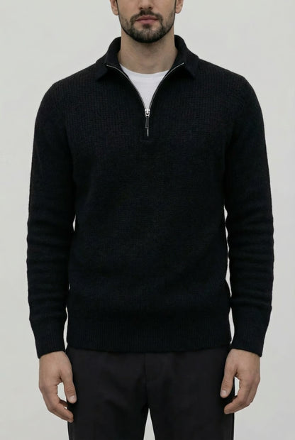 THE ATELIER ZIP-NECK SWEATER