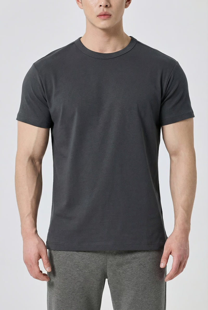 THE CORE COTTON ATHLETIC TEE – Dark Grey