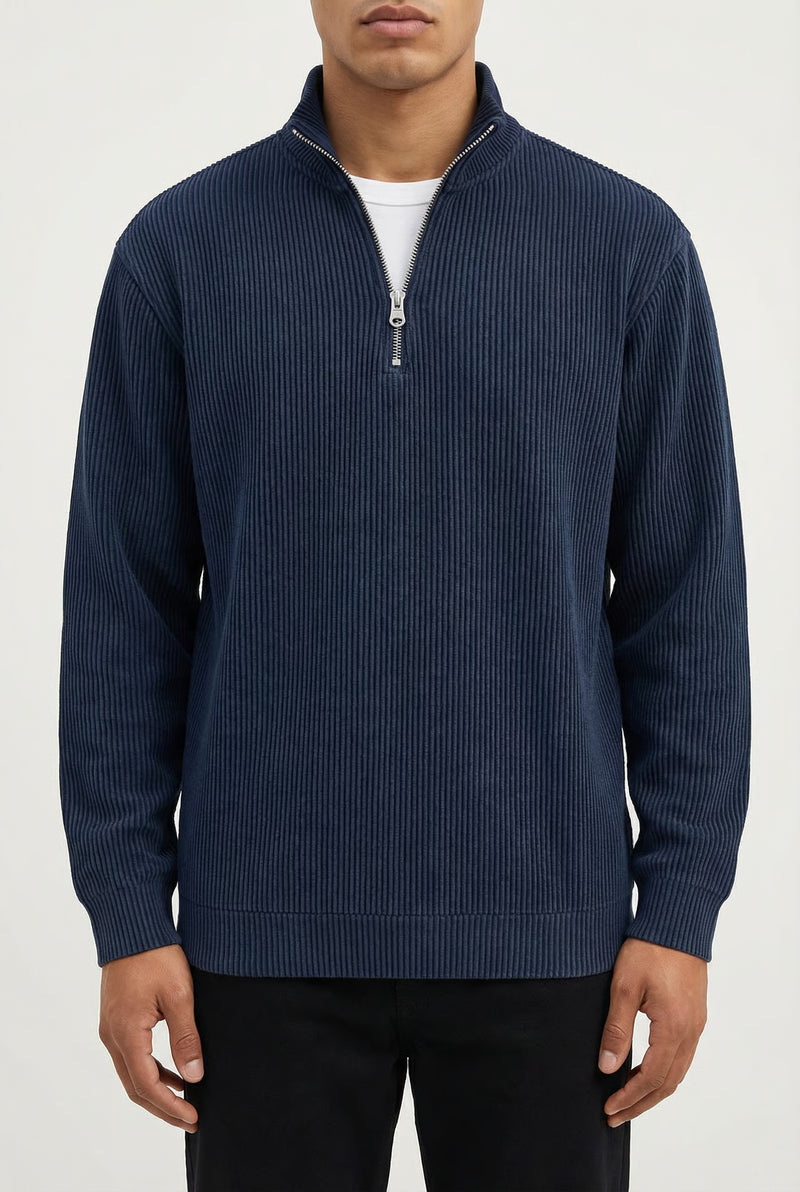 THE CORDOVA ZIP-NECK – Navy