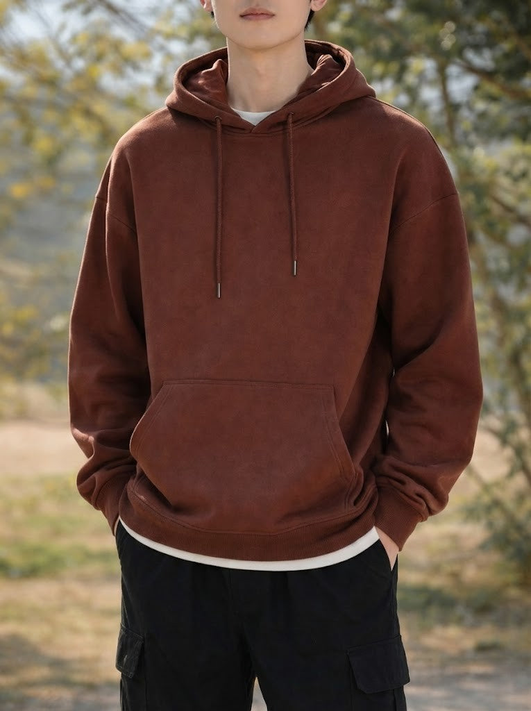 ESSENTIAL HOODIE - BROWN