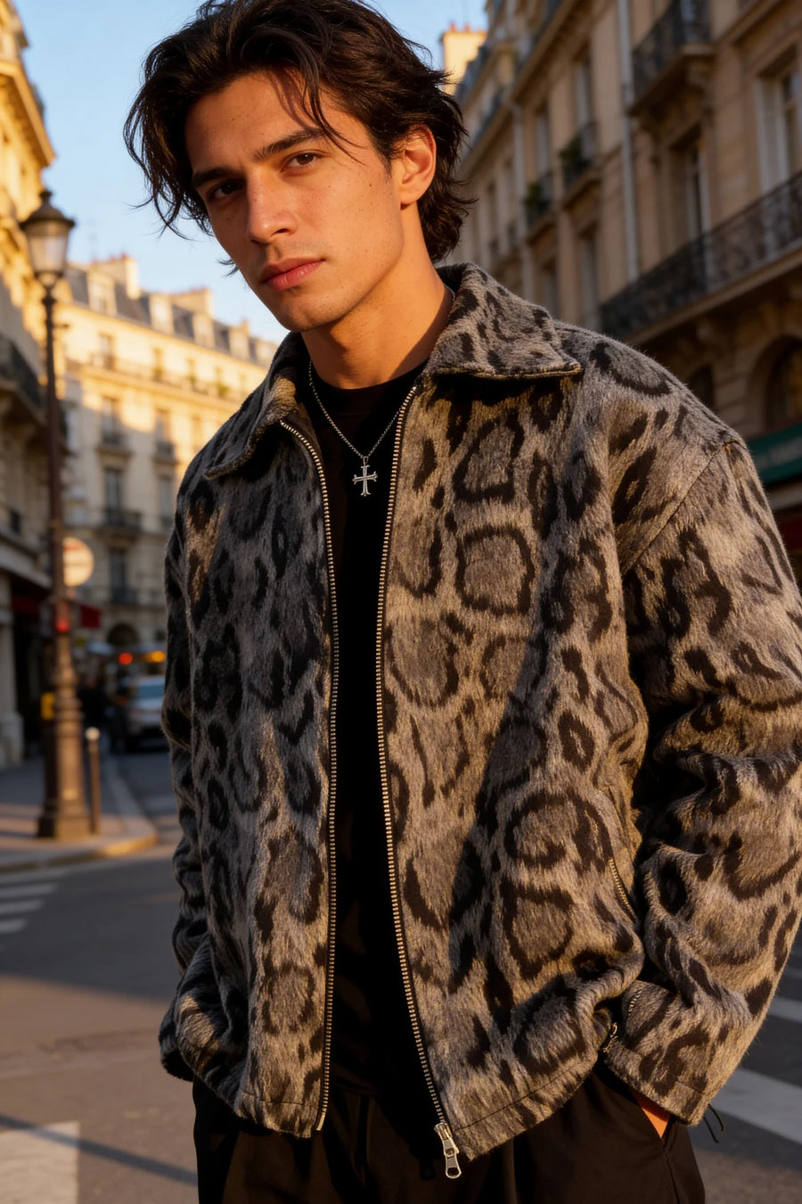 THE NOCTIS LEOPARD WOOL JACKET