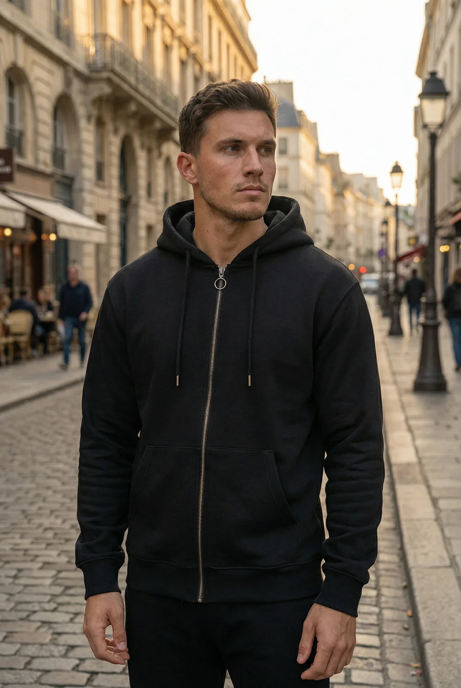 THE CORTINA FLEECE HOODED ZIP