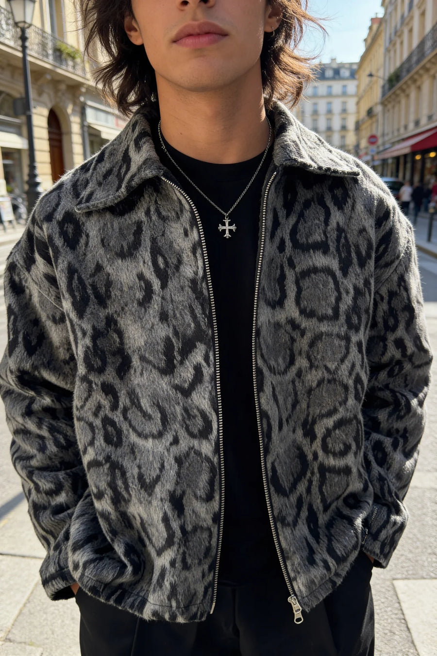 THE NOCTIS LEOPARD WOOL JACKET