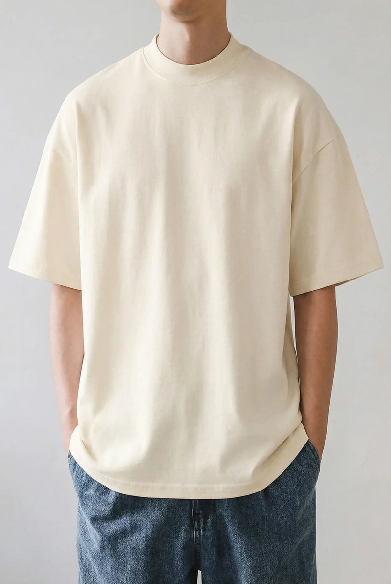 THE NOVARA HEAVY COTTON TEE – Cream