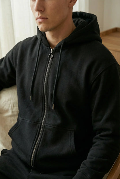 THE CORTINA FLEECE HOODED ZIP